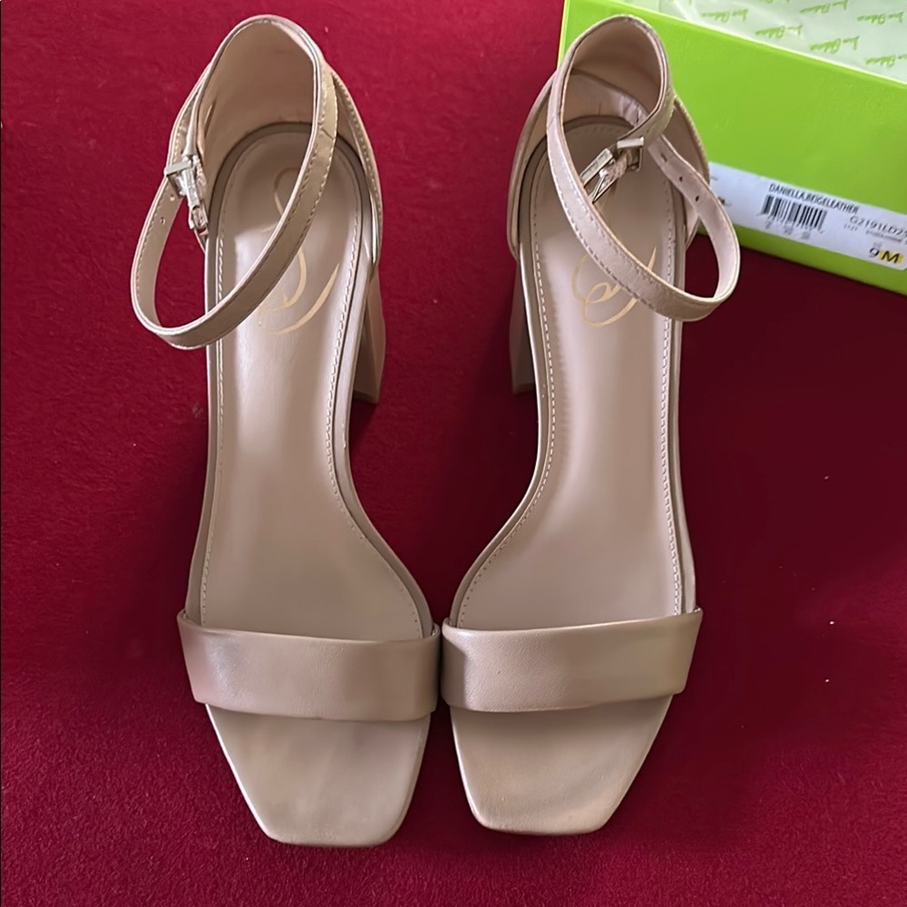 Sam Edelman Beige Leather Women's Sandals